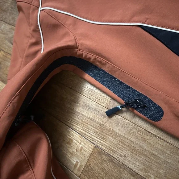 Harley-Davidson Women's Soft Shell Jacket Orange Motorcycle Biker Hooded M - Picture 5 of 11